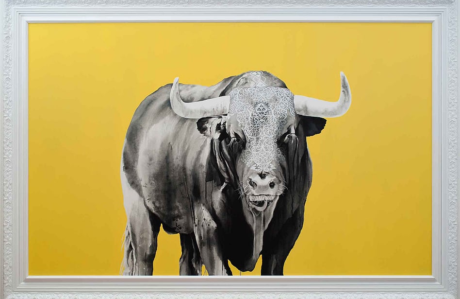 "Brahman" 1260 x 1885mm. Acrylic and flashe (acrylic vinyl) painting on canvas.