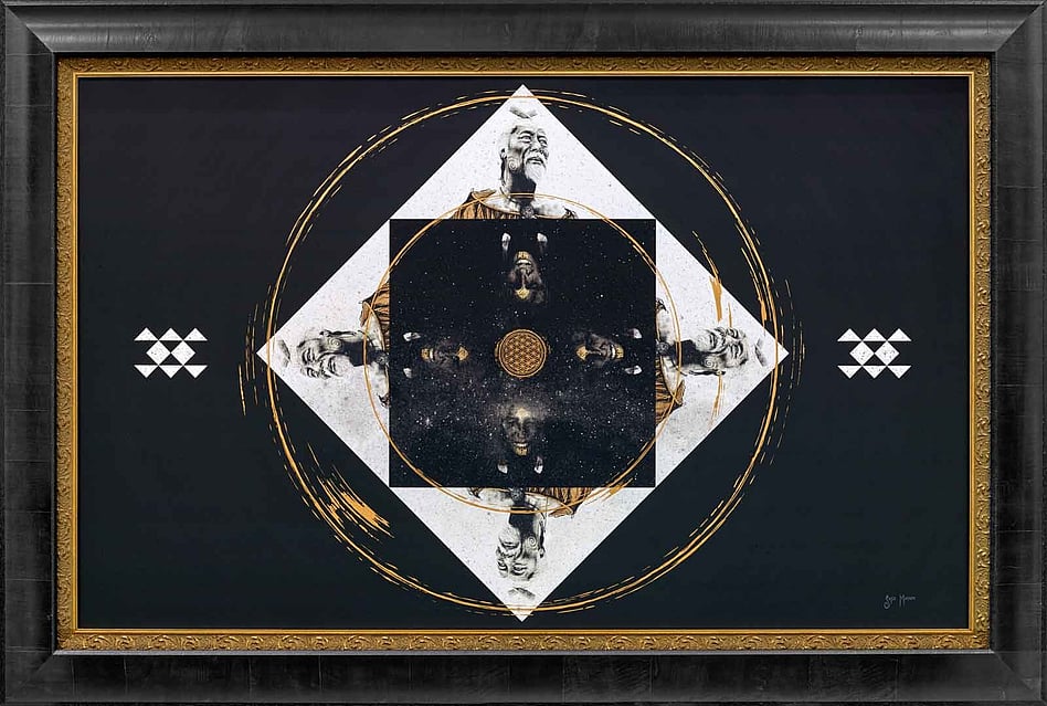 Circling the Square - Maori portrait painting