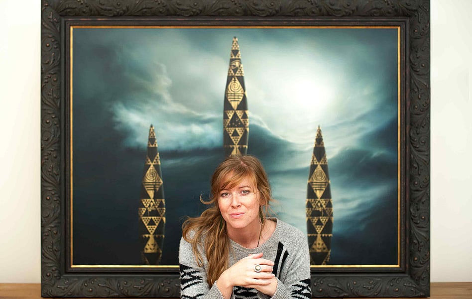 "The Navigators" 1210 x 1570mm. Oil and flashe (acrylic vinyl) painting on canvas