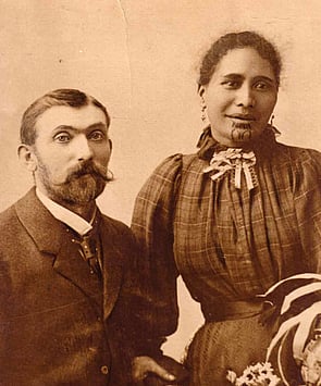 Old photograph of Sofia Minson's great grandparents