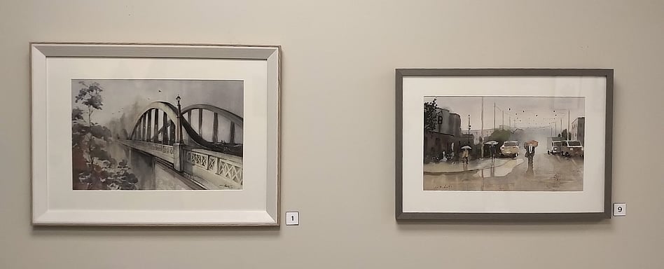 Hamilton scenes: Misty Fairfield Bridge; Rainy Hood St.