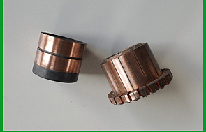Commutators & Sliprings - All types of commutators, solder slotted, with hooks for all voltages, sliprings, standard or custom made for all application, including automotive.