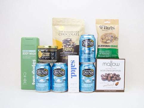 NZ BEER, SHOWER GEL AND CHOCOLATE TREATS