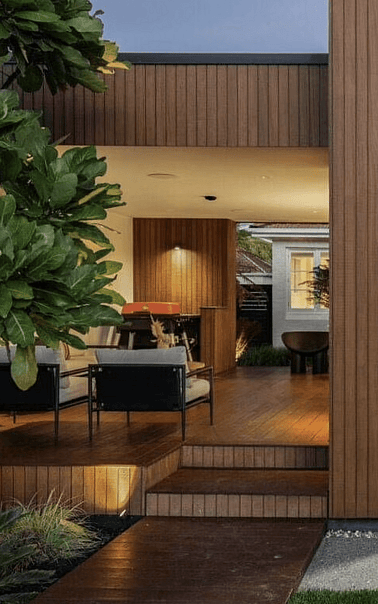 large copper lighting installation