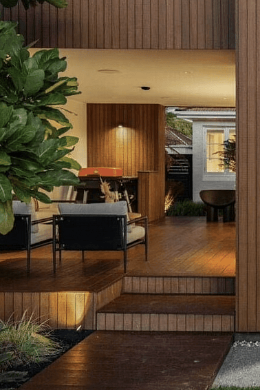 large copper lighting installation 