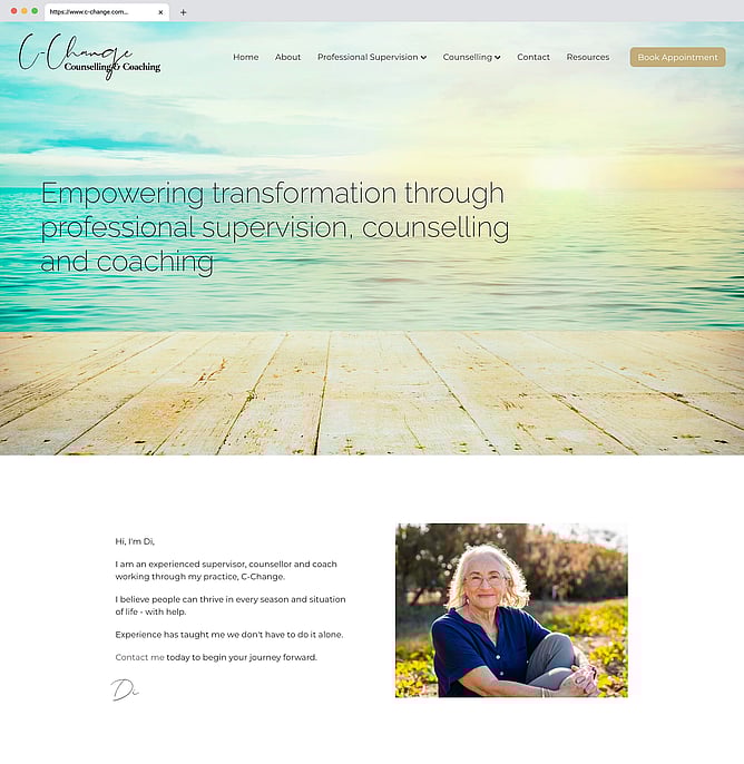 Image of the C-Change Website - Your Web Presence