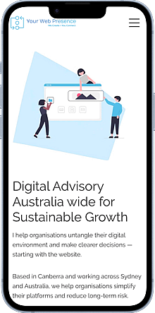 Image of the Your Web Presence Site on Mobile - This Site!