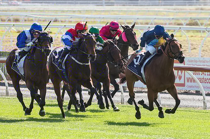 Enchantment winning the Listed Property Brokers Welcome Stakes (1000m). -  Photo: Race Images South