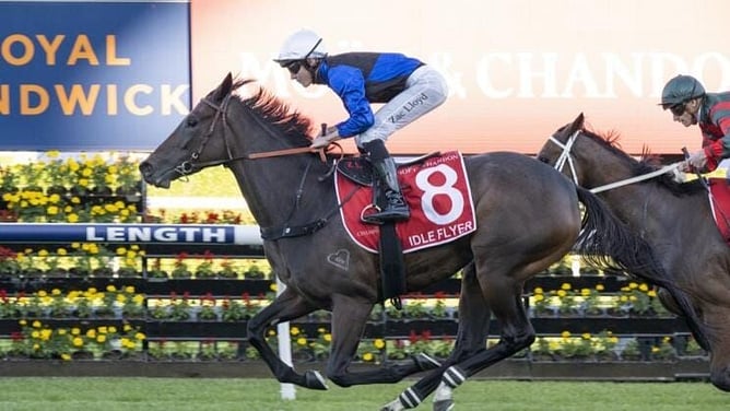 Idle Flyer winning the Gr.1 Queen of the Turf Stakes (1600m).  - Photo: Bradleyphotos.com.au