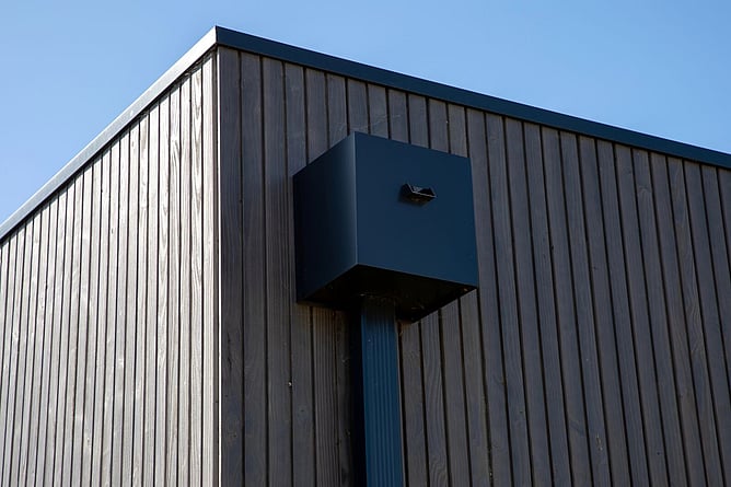 Internal guttering on a modern home