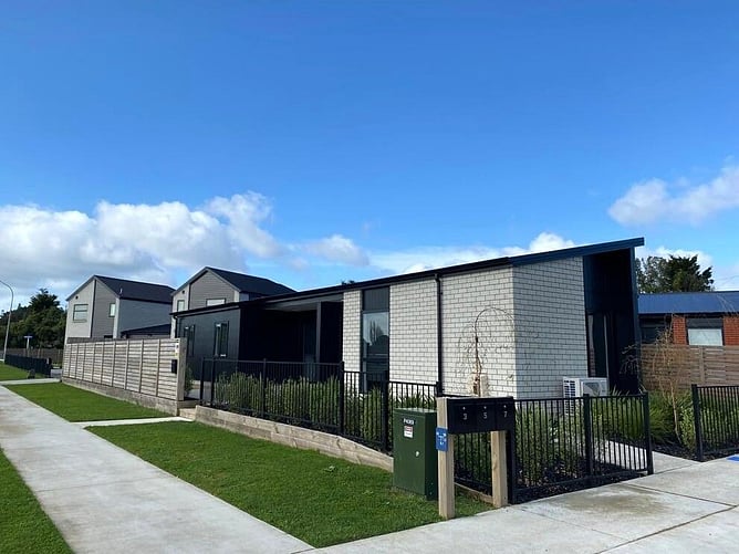 new spouting on brick home