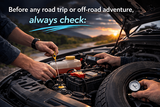 Before an road trip or off-road adventure always check