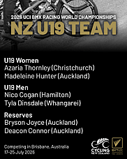 New Zealand U19 BMX team announcement