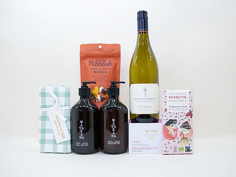 CRAGGY RANGE WINE, STRAWBERRY HILL, MATAKANA ESSENTIALS, BECCA PROJECT CANDLES , BENETTO CHOCOLATE