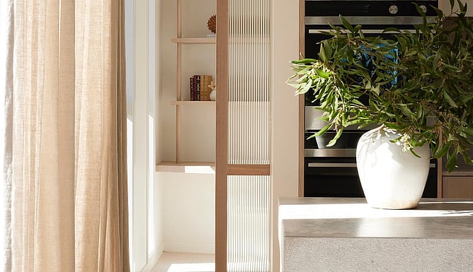 Warm minimal architectural home interior New Zealand