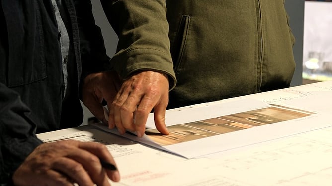 Architectural builder and client planning materials NZ