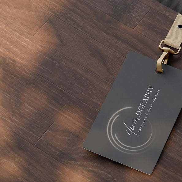 Brand collateral mockup used in a brand identity system